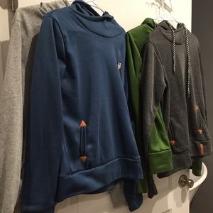 Four hoodies